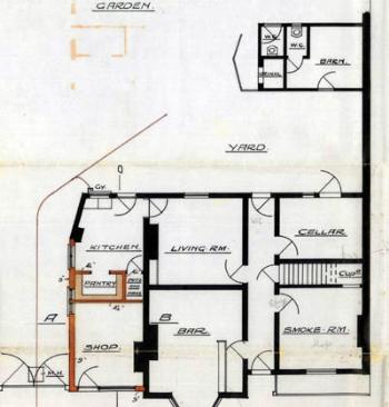 Ground floor plan of the Gardeners Arms in 1932 [UDKP605]